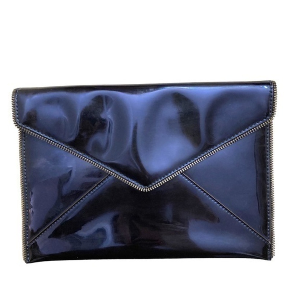 Rebecca minkoff blue envelope clutch bag